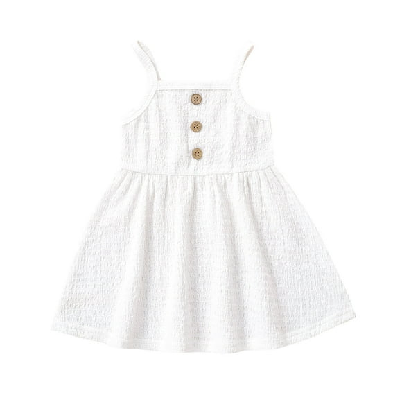 Ketyyh-chn99 Little Girl Dresses Summer Dresses Flower Girl Sleeveless Dress Baby Toddlers Sequin Long Sleeve Dress Kids Party Short Dress Wedding White ,12-18 Months