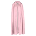 thumbnail image 4 of siminsem Medieval Renaissance Hooded Velvet Cloak UniFull Length Halloween Cape Witch Wizard Vampire Gothic Cosplay Party Robe for Adults 1 Pack, Pink,L, 4 of 6