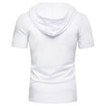 thumbnail image 6 of FLMEI Mens Hoodies T-Shirts Summer Fashion Short Sleeve Tee Shirts Athletic Lightweight Pullover Tees Comfortable Slim Tops for Mens S-3XL, 6 of 7