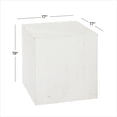 thumbnail image 4 of DecMode 17" x 19" White Wood Intricately Carved Accent Table, 1-Piece, 4 of 11