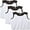 White/black, variant on Aquaguard Men's Men's Contrast Back Fine Jersey Tank Top - Ash/ Heather - S (3 Pack)