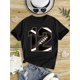 thumbnail image 1 of Rugby Girls' T-Shirt - White with Black Football Graphic, Casual Crew Neck, Summer Style, Regular Fit, Casual Wear | Graphic Tee | Cotton Tshirt, 1 of 6