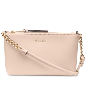 calvin klein hayden saffiano leather chain crossbody