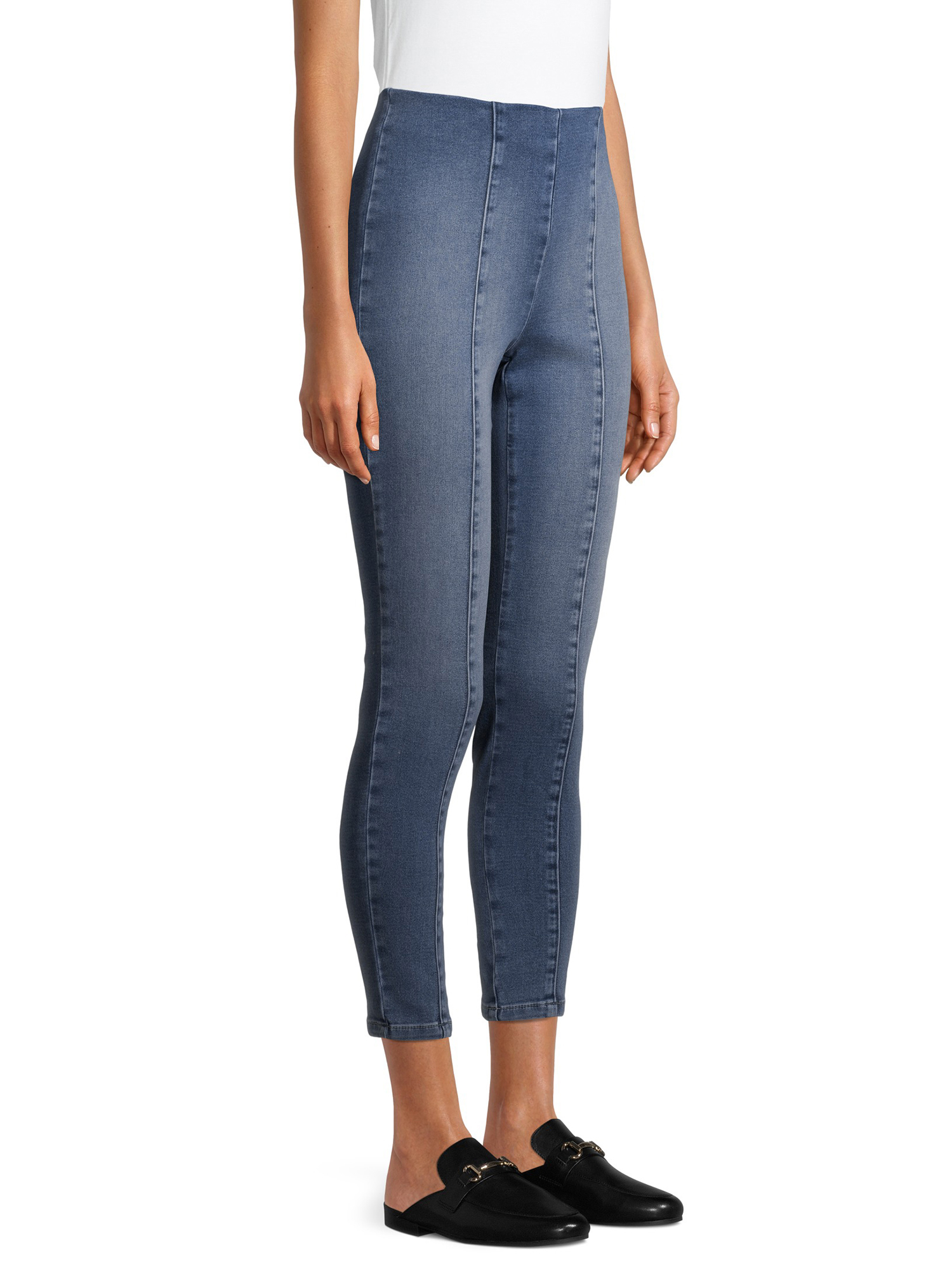 Time and Tru Women's Pull On Seamed Front Skinny Jeans - image 5 of 6