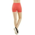 thumbnail image 4 of 2 Pack Women's Seamless Stretch Exercise Yoga Shorts (Coral), 4 of 4