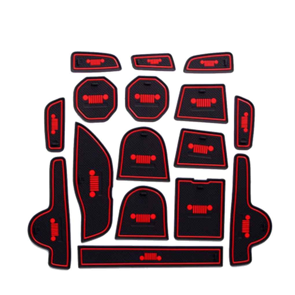 Hi.FANCY For Jeep Renegade 2016 2017 Interior Decoration Non-slip Door Groove Cushions Anti-slip Door Slot Pad