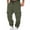 Army Green, variant on Mens Fleece Cargo Sweatpants Heavyweight Elastic Waist with Pockets Baggy Drawstring Jogger Pants 2025