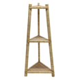 thumbnail image 1 of Sagebrook Home 15342 37 in. Wood & Rattan Corner Triangle Shelf, Brown, 1 of 1