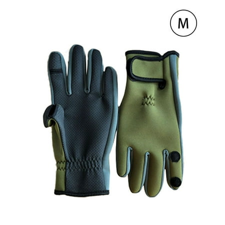 

Peryerana 1 Pair Cycling Gloves Outdoor Hunting Fishing Non-slip Warm Waterproof Gloves Yellow Green M