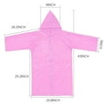 thumbnail image 3 of LIIPEE Baby Rain Wear Solid Color Long Sleeve Hooded Button Down Rain Jacket Child Versatile Climbing Hiking Camping Cycling Raincoats,Pink,One Size, 3 of 9