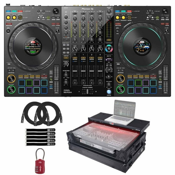 Pioneer DJ DDJ-FLX10 4-Channel DJ Controller with Black Carrying Case Package