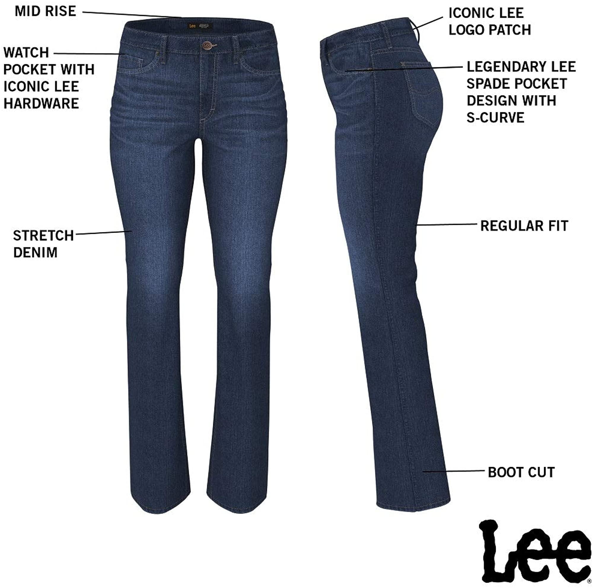 Lee Women's Misses Regular Fit Bootcut Jean 