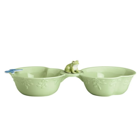 Lenox Butterfly Meadow Collection 827903 Figural Frog Condiment Server Set