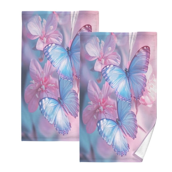 BZSMCE Face Towel Hand Towel Bath Towel Cotton Bath Towel Sets Hand Bath Towels Fashion Fluttering Embrace Pattern