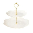thumbnail image 2 of Soporte para pasteles de 2 niveles Sunnimix Redondo Dorado, 2 of 8