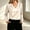 Beige, variant on Women Blouse Sevevn V Neck Regular Fit Elegant Smooth Satin Fabric Pleated Shoulder Long Sleeve Work Top For Office Business Casual Occasions