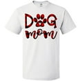 thumbnail image 3 of Inktastic Dog Mom with Paw Print in Plaid T-Shirt, 3 of 5