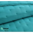 thumbnail image 4 of Chezmoi Collection Tencel Modal Blend Quilt Set King Size, Teal, Lightweight Soft Bedspread Crescent Stitched Quilt for All Seasons, 3-Piece, 4 of 9