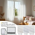 thumbnail image 7 of Deconovo White Sheer Curtains for Living Room, Silver Dot Print, 52x63 inch, 2 Panels, Grommet Top, 7 of 7