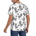 thumbnail image 2 of KLL Retro Rooster for Men's Baseball Shirts,Short Sleeve Casual Shirts Button Down Shirt for Men Beach Summer Wedding Shirt-4X-Large, 2 of 7