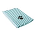 thumbnail image 1 of Design Imports CAMZ36569 Serviette pour Animaux à Rayures Aqua Brodée Patte, 1 of 10