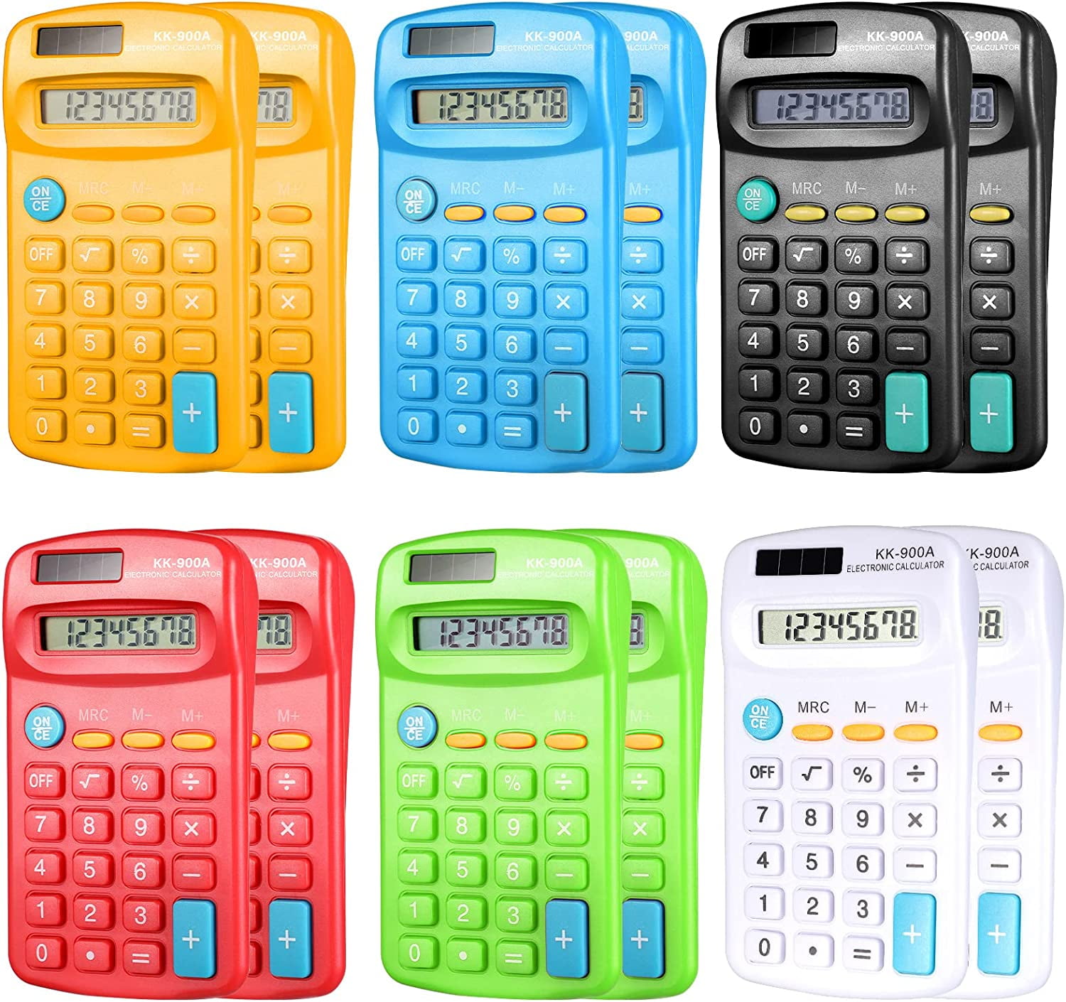 Pocket Size Mini Calculators 8 Digit Display Basic Standard Calculators