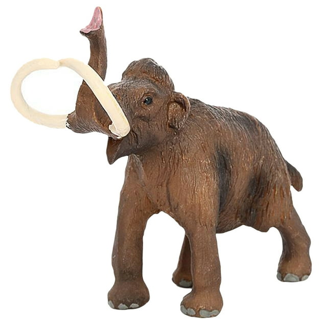 Mamut lanudo de juguete de simulación animal, modelo de criatura prehistórica de plástico