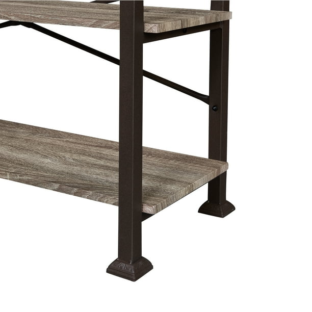 Lixada 3 Tier Bookshelf Rustic Industrial Style Bookcase Furniture Free Standing Storage Shelves For Living Room Bedroom And Kitchen Grey Oak Walmart Com Walmart Com