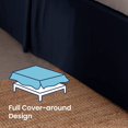 thumbnail image 6 of SLEEP ZONE Pleated Bed Skirts Queen Size, 15 inch Tailored Drop Easy Fit Bedskirt, Anti-Static, Fade Resistant (Queen, Navy Blue), 6 of 7