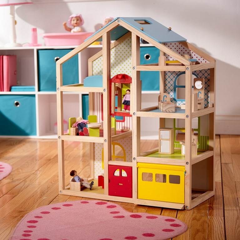 Melissa Doug Hi Rise Dollhouse and Furniture Set