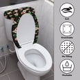 thumbnail image 3 of HELLHERO Clover Lucky Hat Design Polyester Toilet Lid Covers Set for Modern Bathrooms Thankful Fall Toilet Covers Set with Soft Pack of 2, 3 of 8