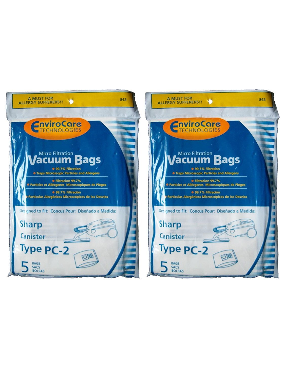 20 Allergy Bags for Sharp EC03PU2 PU2 PU-2 Upright Vacuum fits EC123WC ECT5965