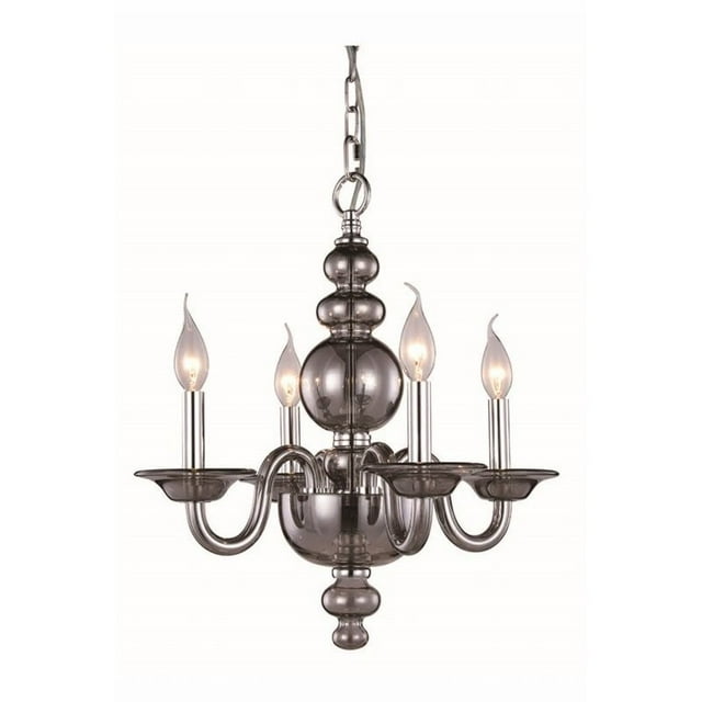 Elegant Lighting Champlain Lustre 18 Pouces 4 Lumières en Argent