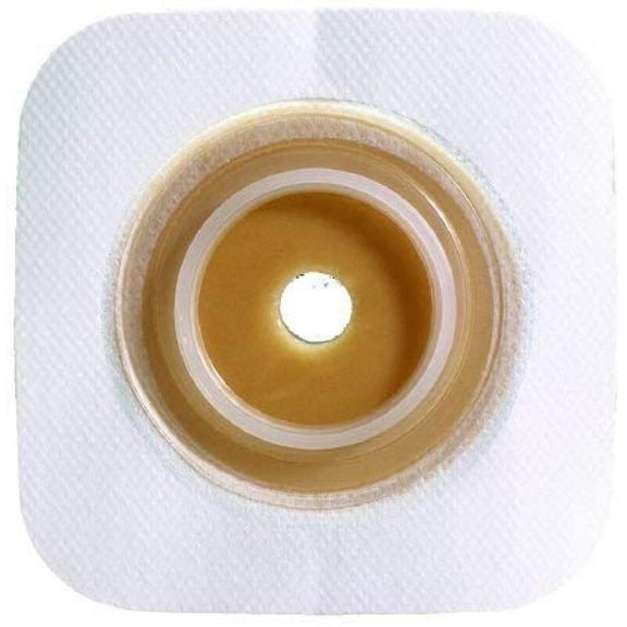 Sur-Fit Natura Ostomy Barrier, Pre-Cut, 4 x4 Inch, Standard Wear, 57 mm Flange, 1-1/2 Inch Opening, 10 Count