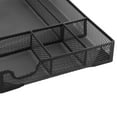 thumbnail image 2 of Metal Mesh Drawer Organizer Tray 5 Grids Multipurpose Stable Prevent Slip Desk Storage Basket Black Multi Compartment Frame Simple Office Stationery Miscellaneous Shelf, 2 of 9