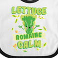 thumbnail image 4 of Inktastic Lettuce Romaine Calm Boys or Girls Baby Bib, 4 of 4