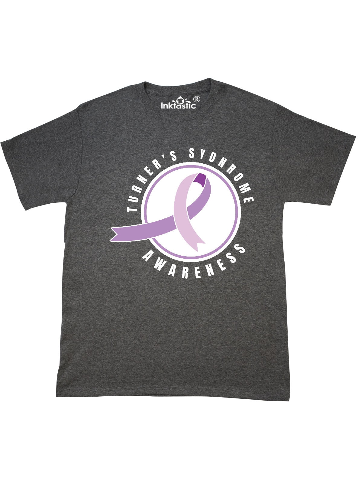 Inktastic Turners Syndrome Awareness with Purple Ribbon Badge TShirt