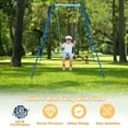 thumbnail image 4 of Gymax Outdoor Kids Swing Set Heavy Duty Metal A-Frame w/ Ground Stakes, 4 of 10
