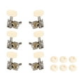 thumbnail image 3 of Kokiya 6 Pieces Tuning Keys Pegs Sturdy Guitar Tuner for Acoustic Guitars Accessory White Double Hole, 3 of 9