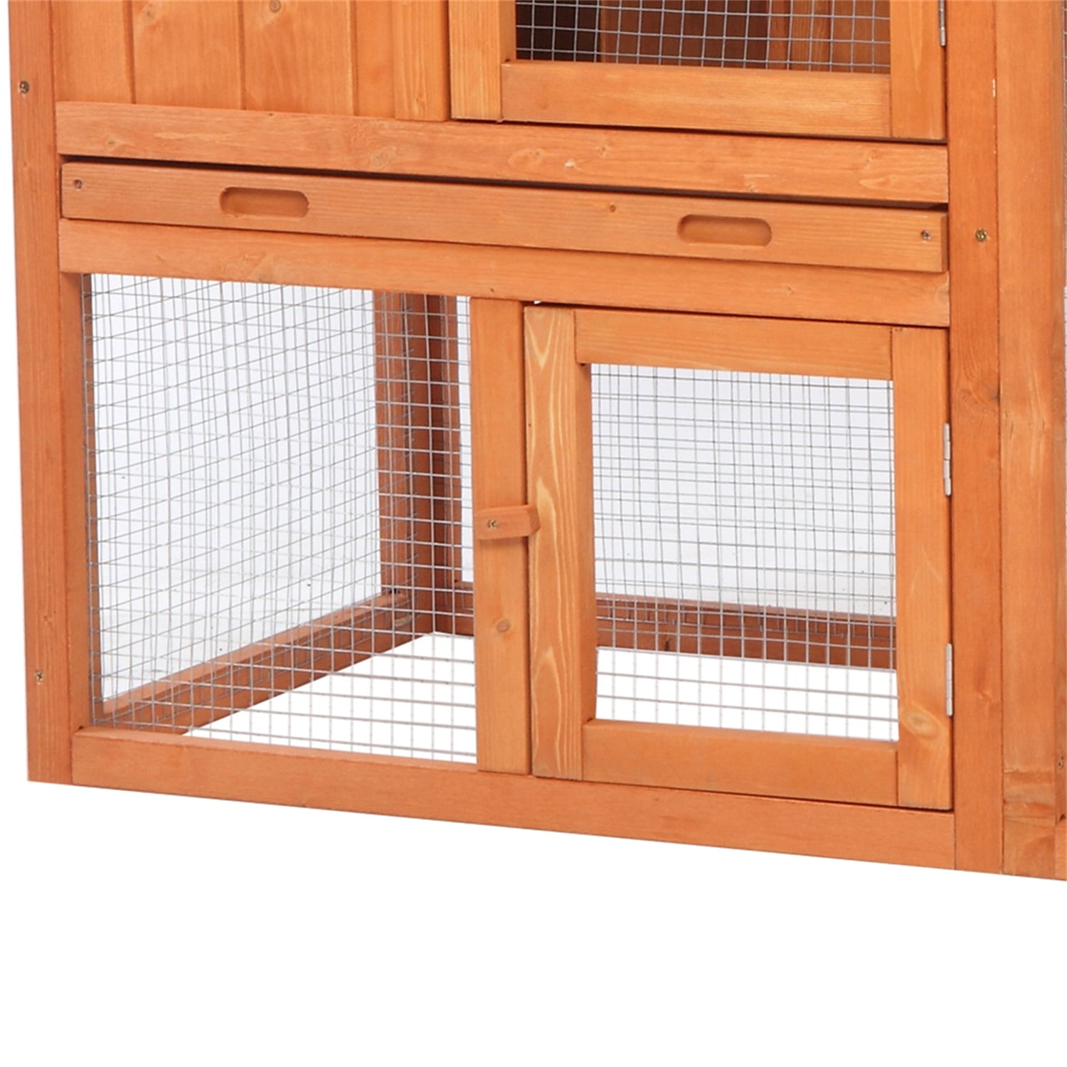 Pefilos 57" Wooden Rabbit Hutch Indoor and Outdoor Pet Bunny Cage, Bunny House a Waterproof Roof Chicken Coop, Orange Pefilos 57" Wooden Rabbit Hutch Indoor and Outdoor Pet Bunny Cage, Bunny House a Waterproof Roof Chicken Coop, Orange