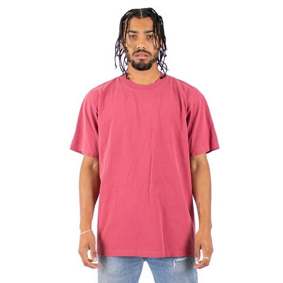 Shaka Wear Drop Ship Garment-Dyed Crewneck T-Shirt 2XL Clay RED