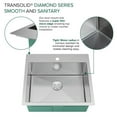 thumbnail image 5 of Transolid KKM-DTSB252210-MR2 Diamond 25-in L x 22-in W Single Bowl Dual-Mount Kitchen Sink and Accessories Kit with 2 Pre-Drilled Holes in Stainless Steel, 5 of 14