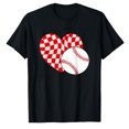 thumbnail image 1 of AALJY T-Shirt Rétro Cœur de Baseball Saint-Valentin Garçons Filles, 1 of 5