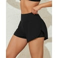 thumbnail image 4 of Sociala Women's 2 in 1 Beach Swim Shorts High Waisted Swim Bottoms with Pockets, 4 of 8