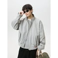 thumbnail image 2 of American Street Style Baseball Jacket Cleanfit Short Length Coat Men, 2 of 7