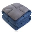 thumbnail image 2 of Linenspa Couette Matelassée Réversible Toute Saison - Hypoallergénique - Rembourrage en Microfibre Moelleux - Lavable en Machine - Insert de Couette Ou Couette Autonome - Marine/graphite - Over, 2 of 6