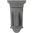 thumbnail image 2 of Ekena Millwork 6 1/2"W x 6 1/2"D x 12"H Raised Fluting Wood Vintage Decor Corbel, Pebble Grey, 2 of 6