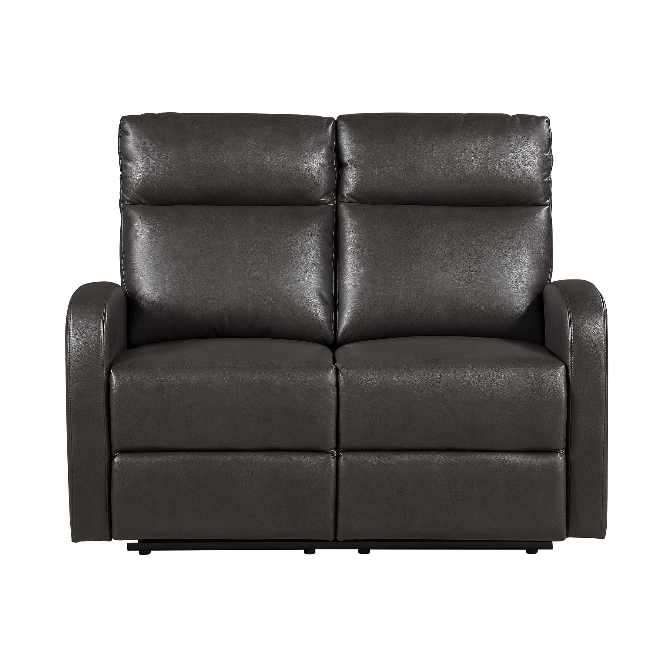 OakvillePark Brava Faux Leather Double Reclining Loveseat, Espresso