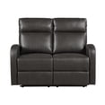 thumbnail image 4 of OakvillePark Brava Faux Leather Double Reclining Loveseat, Espresso, 4 of 7
