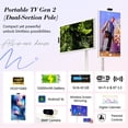 thumbnail image 3 of ApoloSign 32" Smart Portable TV (2nd Gen), 1080p FHD Touchscreen Rolling Monitor, Android 16, EDLA-Certified, 16GB RAM, 128GB ROM, 15000mAh Battery, Full Swivel Rotation & Voice Remote, 3 of 15